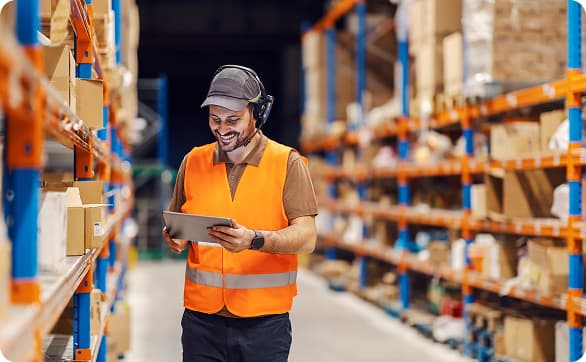 Hands-free operation in factories, warehouses, and on-site locations.